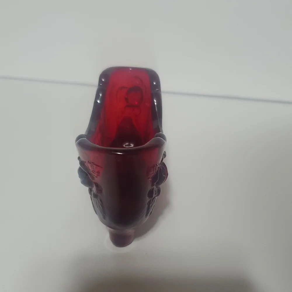 Vtg Ruby Red Fenton Glass Slipper - Picture 4 of 8